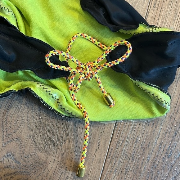 XHILARATION | black ruffle edge triangle bikini, size small - Picture 7 of 9